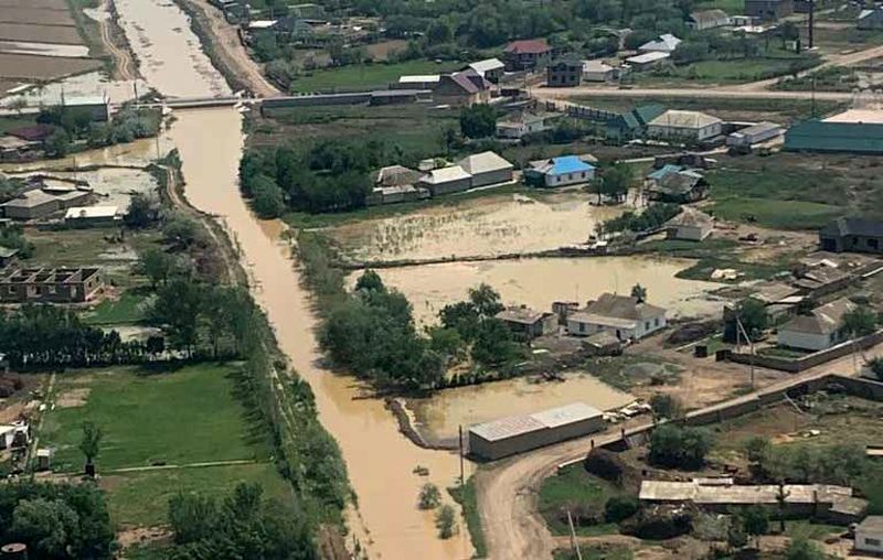 عکس| خسارات شکستن سد ازبکستان در دو کشور قزاقستان و ازبکستان