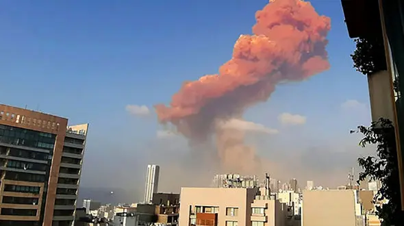 فیلم عجیب ترین انفجار جهان در بیروت / امروز رخ داد + فیلم و عکس