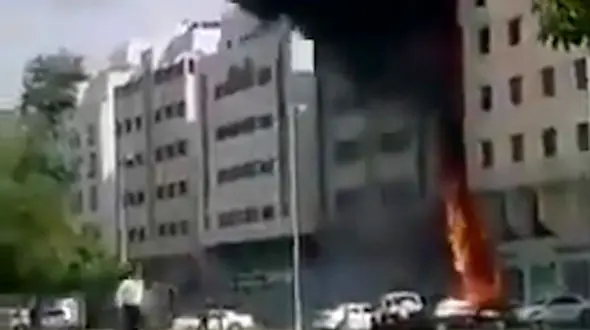 انفجار وحشتناک در ابوظبی امارات + فیلم