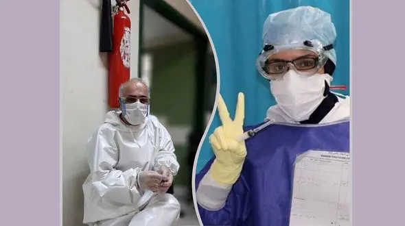 خدمت رسانی پدر و دختر بابلی به کرونایی ها + عکس