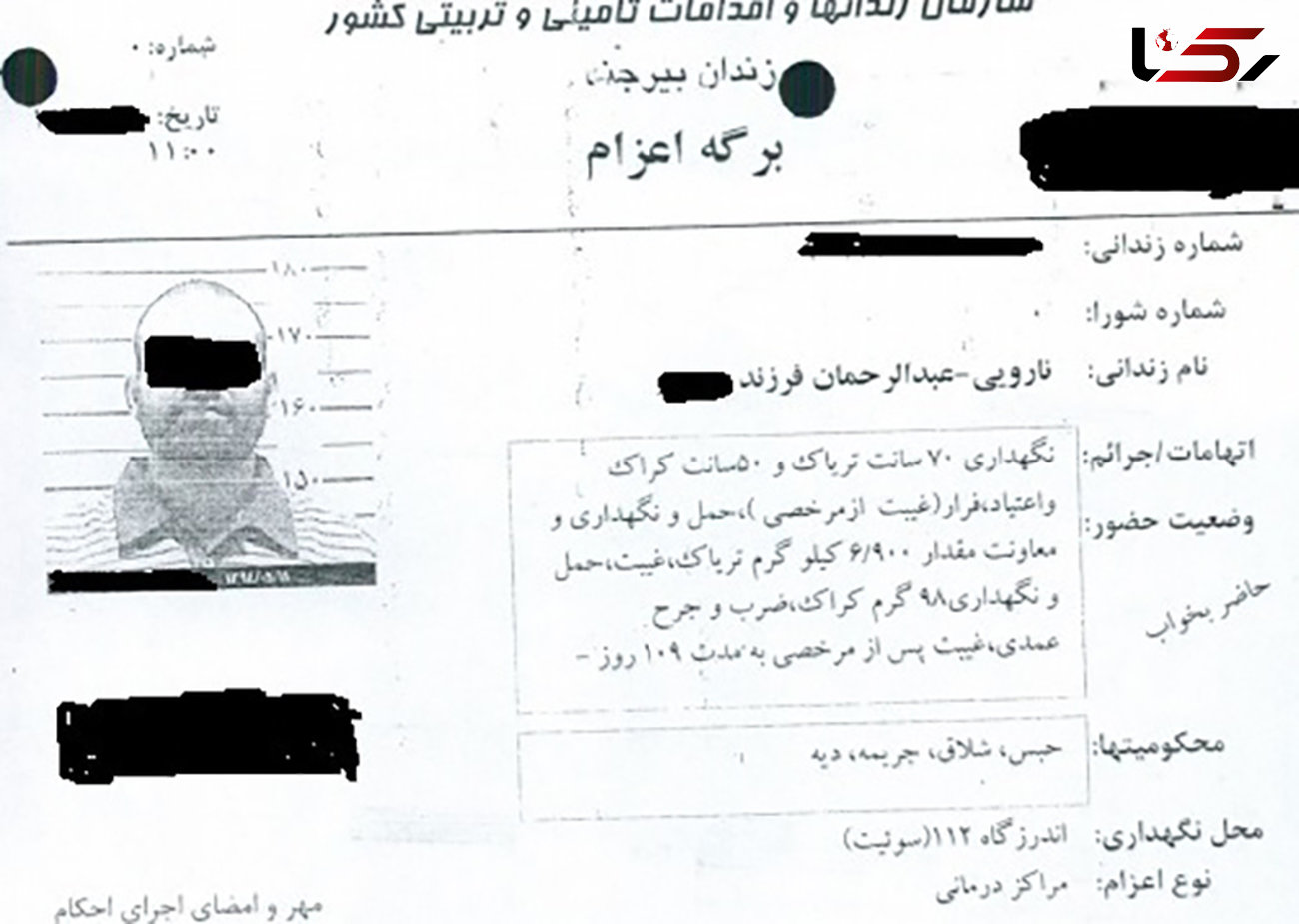 جزییات مرگ یک زندانی با شوکر برقی در زندان بیرجند + عکس  و سند