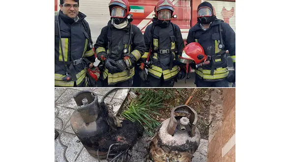 شجاعت آتشنشانان یزدی از حادثه هولناک جلوگیری کرد + عکس