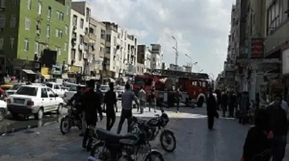 پایان سرکشی زبانه های آتش در پاساژ بهار اهواز + عکس 