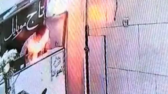  لحظه  انفجار باتری موبایل /در گلستان رخ داد + فیلم