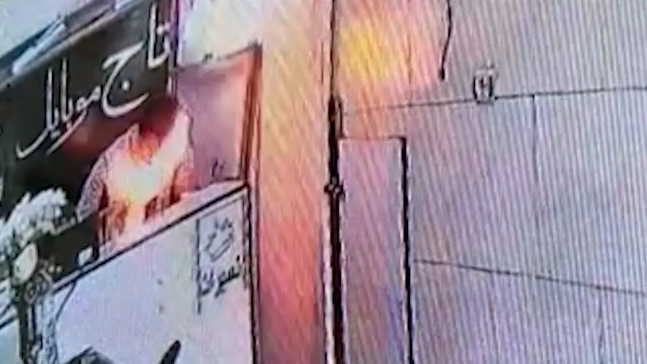  لحظه  انفجار باتری موبایل /در گلستان رخ داد + فیلم