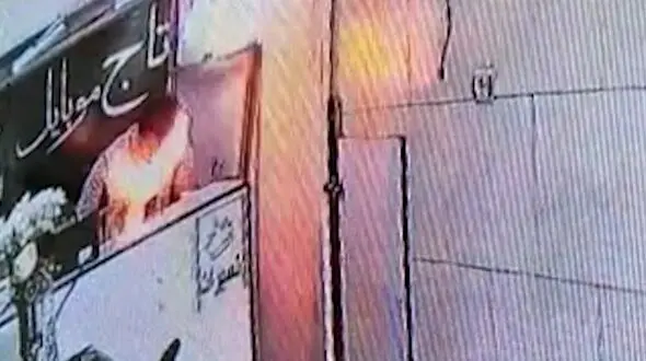  لحظه  انفجار باتری موبایل /در گلستان رخ داد + فیلم