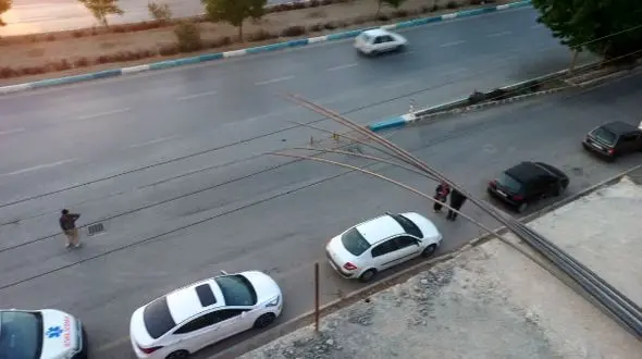 حادثه برق گرفتگی در اصفهان / جان کارگر ساختمان را گرفت + عکس