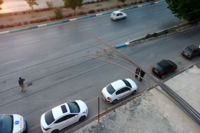 حادثه برق گرفتگی در اصفهان / جان کارگر ساختمان را گرفت + عکس