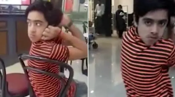 توانایی عجیب پسر نوجوان  در گردنش  + فیلم دیدنی