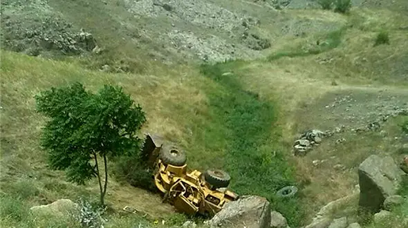 مرگ هولناک راننده 45 ساله لودر در اصفهان