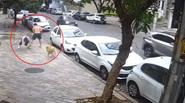 ببینید /مرد ورزشکار بی اعصاب زن میانسال را به زمین کوبید + فیلم !!!