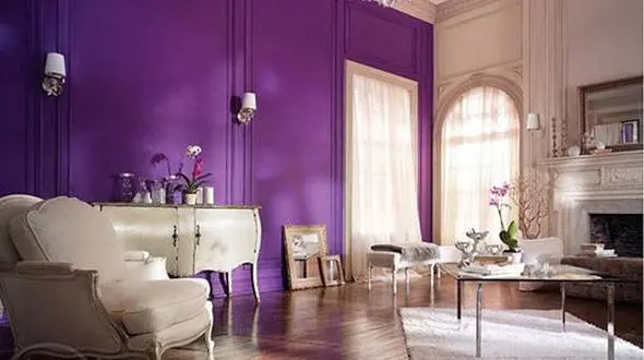 دکوراسیون خانه شیک با رنگ بنفش و سفید+ عکس