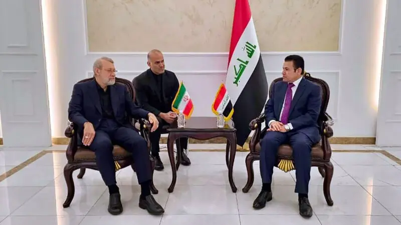 «قاسم الاعرجی»، مشاور امنیت ملی عراق در دیدار با «علی لاریجانی» دبیر شورای امنیت ملی