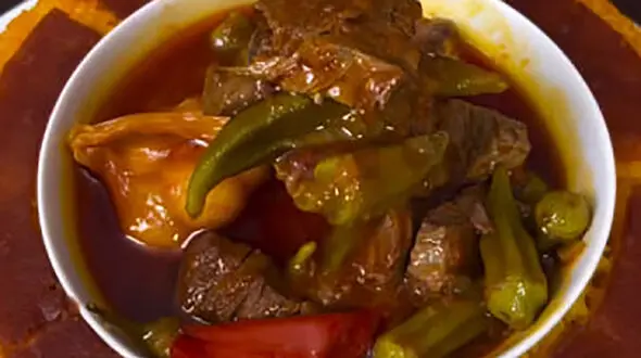 خورشت بامیه رو اینجوری درست کنید / فیلم