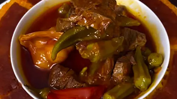 خورشت بامیه رو اینجوری درست کنید / فیلم