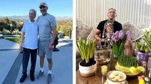 عکس زیبای احمدرضا عابدزاده در کنار سفره هفت‌ سین 1405 + خاطره و عکس او با سلطان قلب ها