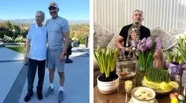 عکس زیبای احمدرضا عابدزاده در کنار سفره هفت‌ سین 1405 + خاطره و عکس او با سلطان قلب ها