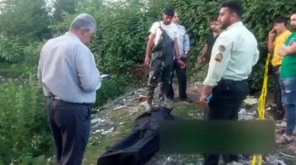 فیلم پیدا شدن جسد زندانی فراری 36 ساله در رودخانه حویق گیلان !