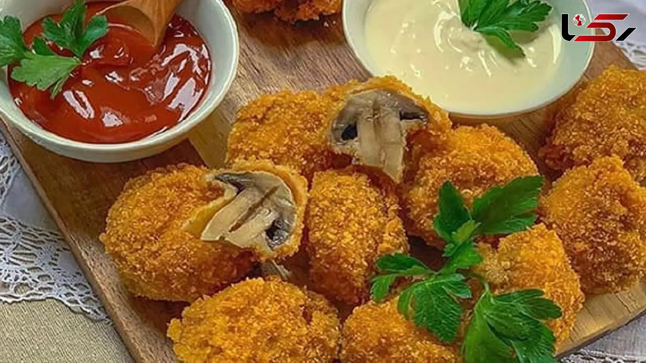 طرز تهیه قارچ سوخاری بدون آرد سوخاری + فیلم