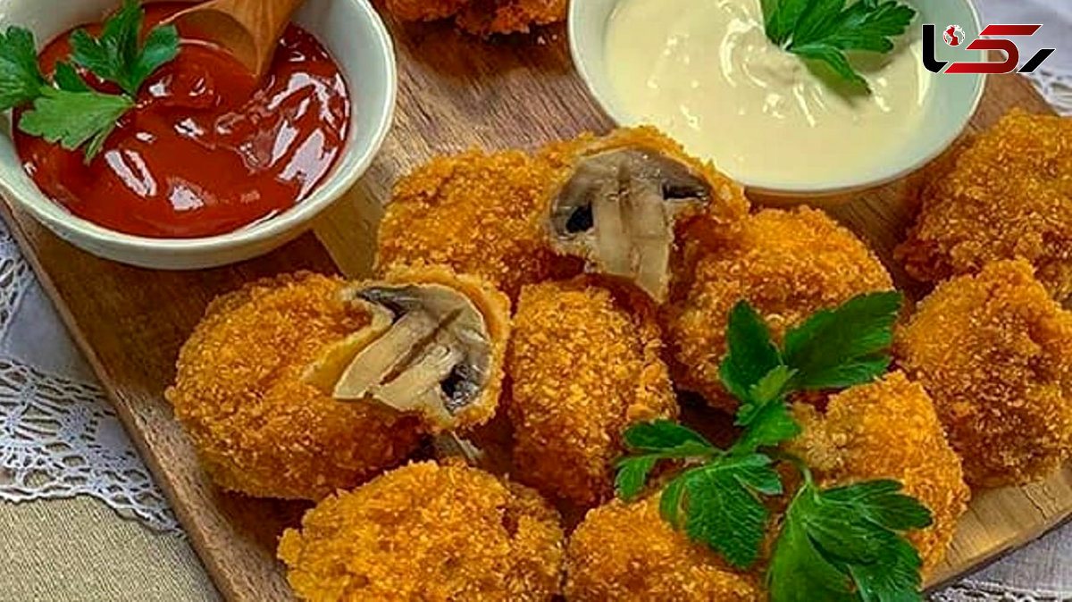 طرز تهیه قارچ سوخاری بدون آرد سوخاری + فیلم