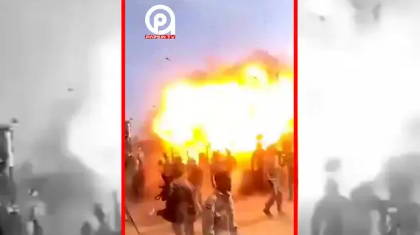 فیلم حمله پهپاد SAF به جشن نیروهای RSF در دارفور