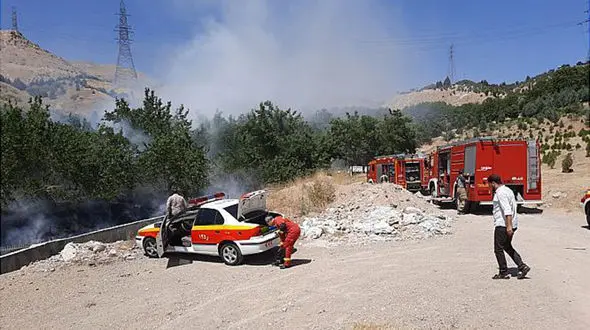 عکس های تلخ از  آتش سوزی پارک جنگلی کوهسار تهران