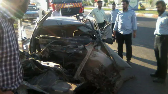 تصادف هولناک در بستان آباد / 5 مسافر در دم جان باختند + عکس 