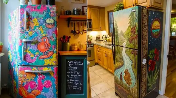 15 یخچال طرحدار که آشپزخانه‌ تان را به گالری هنری تبدیل می‌ کند!