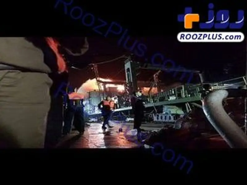 اولین تصاویر از حریق شناور آموزشی ارتش