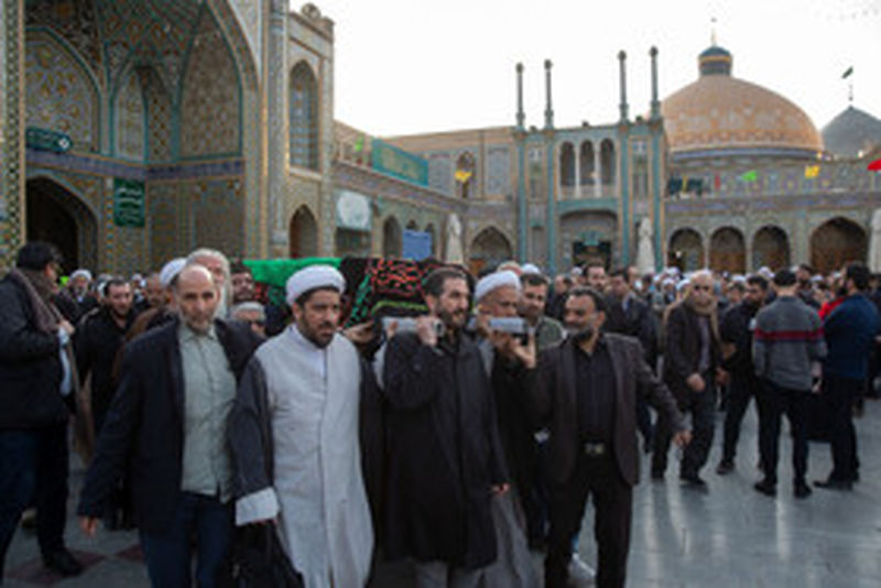تشییع و تدفین پیکر همسر شهید آیت الله مطهری 