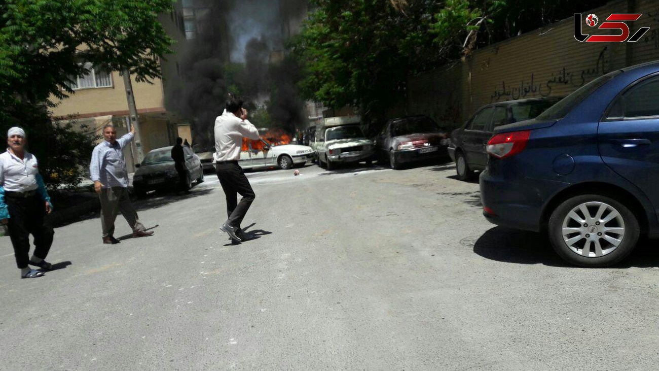  آتش سوزی وحشتناک پژو پارس در  رسالت/ ماشین جزغاله شد + عکس 