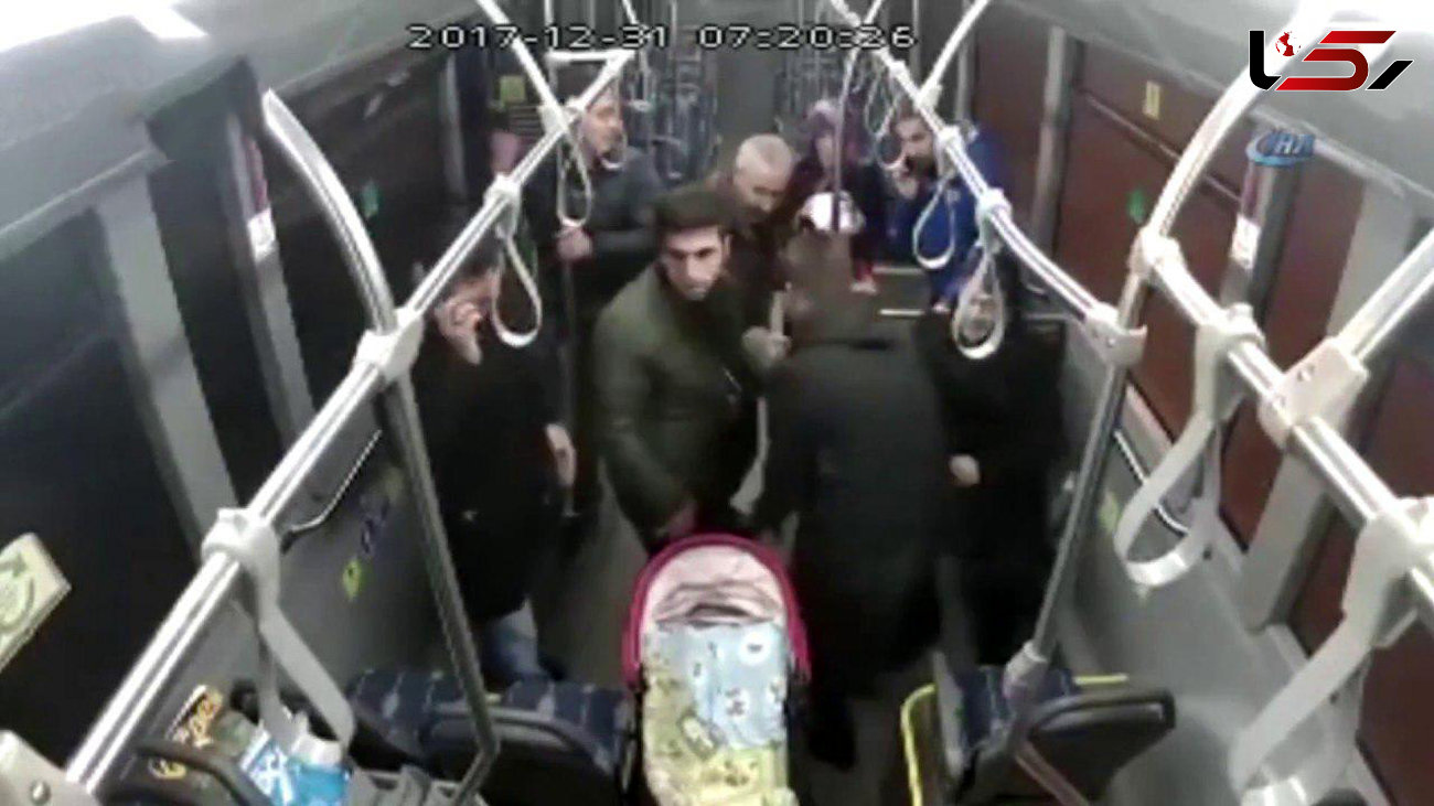 راننده اتوبوس، نوزاد در حال خفگی را از مرگ نجات داد + فیلم