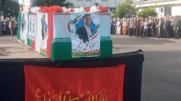 مراسم تشییع پیکر مطهر شهید «حمزه علی نژاد» آغاز شد
