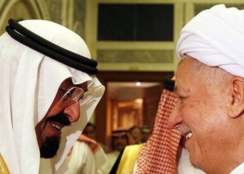 سفر در زمان؛ حضور پادشاه عربستان در منزل شخصی آیت الله رفسنجانی در تهران+عکس