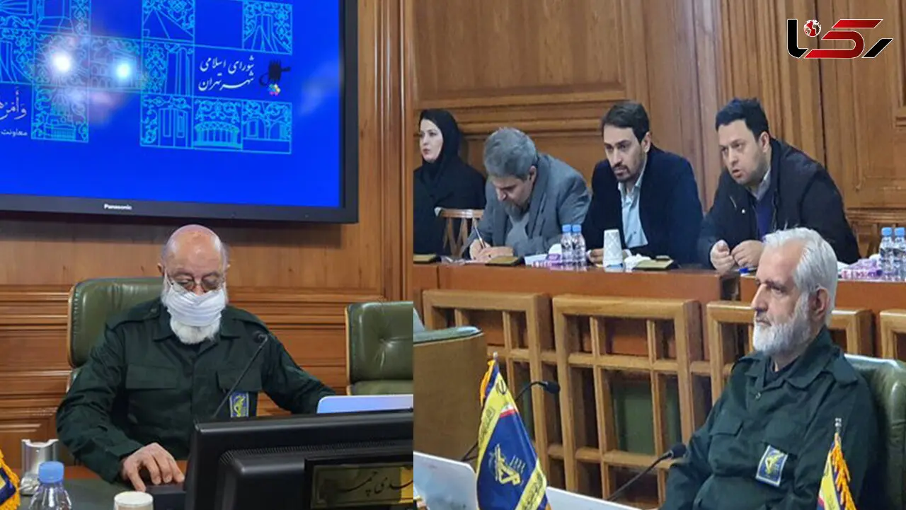 رئیس و نایب رئیس شورای شهر در صحن علنی با لباس سپاه حضور پیدا کردند