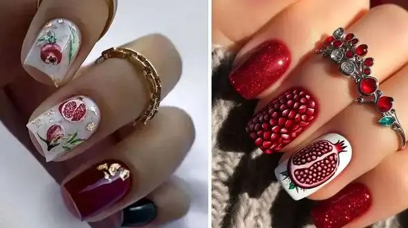 طراحی ناخن با تم یلدایی: خاص‌ ترین ایده‌ ها برای شب چله / فیلم