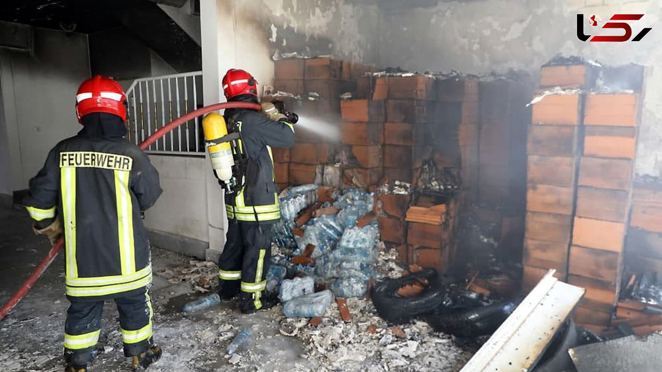 عکس های آتش سوزی در مشهد / نجات 21 زن و مرد از شعله های آتش