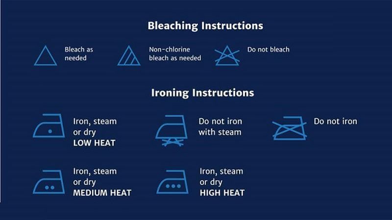 علائم شستشو روی لباس به چه معناست؟