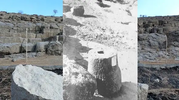 کشف کتیبه تاریخی فرخزاد در یک مرغداری / سوداگران گنج فرار کردند + فیلم