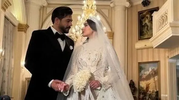 فیلم عروسی باشکوه مریم مومن و داماد خوش صدا و با آهنگ  مریم گل ناز منه 