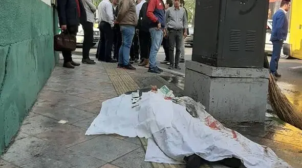 عکس جنازه مرد تهرانی که جلوی چشم مردم جان باخت 