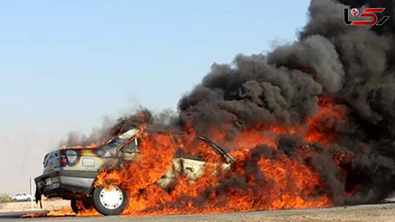 5 کشته و زخمی در آتش سوزی خودرو در پارسیان