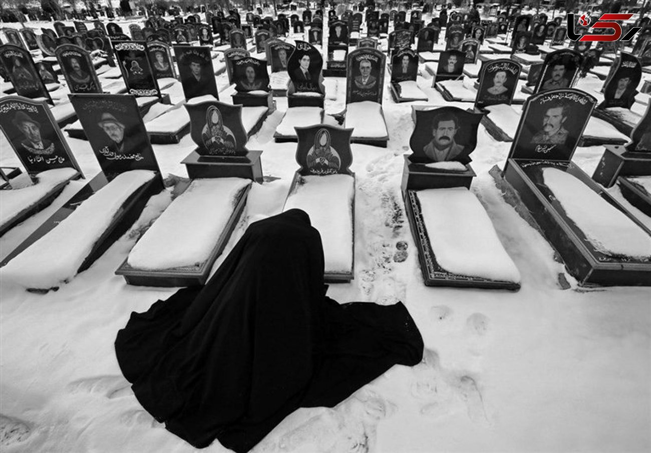 عکس زن چادری در گورستان برفی غوغا کرد! + جزییات 
