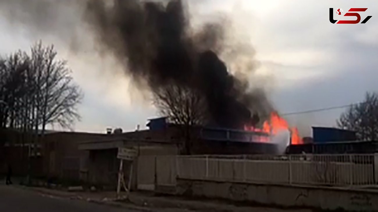 سوختن 6 نفر در آتش سوزی گسترده شرکت ایران چسب+ فیلم
