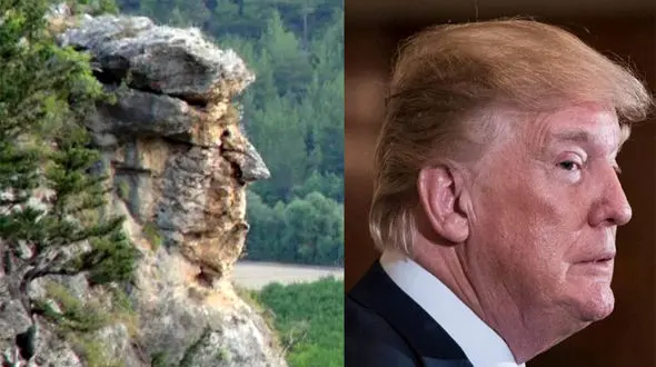 شباهت عجیب ترامپ با یک صخره + عکس