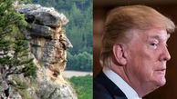 شباهت عجیب ترامپ با یک صخره + عکس
