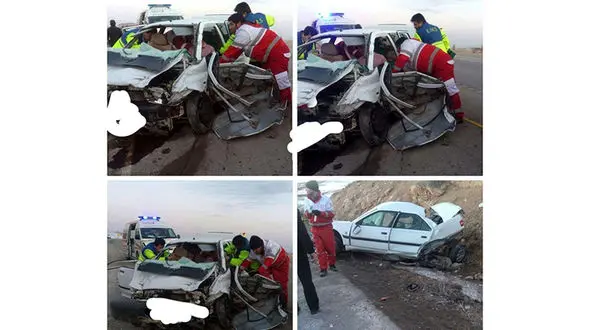 5 کشته و مصدوم در جاده درگز به قوچان+عکس