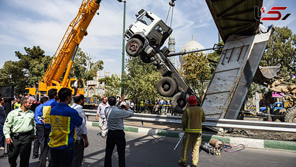 فیلم سقوط وحشتناک کامیون از بالای جرثقیل