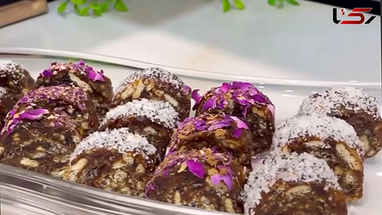 رولت خرمای شیک و ساده برای افطار + فیلم