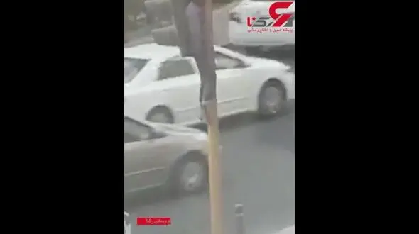 مخفی شدن عجیب یک جوان هنگام فرار از دست پلیس + فیلم